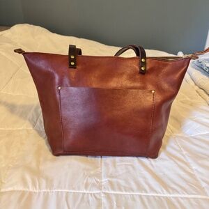 Portland Leather Large Tote Nutmeg